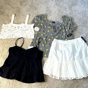17 💕NWT Bundle of 3 XL tops and a skirt various brands
